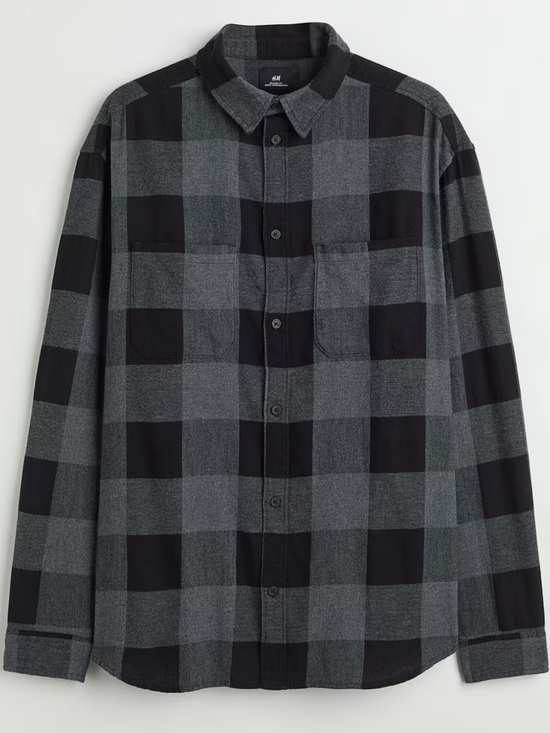 H&M Other - H&M Men's Black & Gray Buffalo Check Button-Down Shirt SIZE S NWT